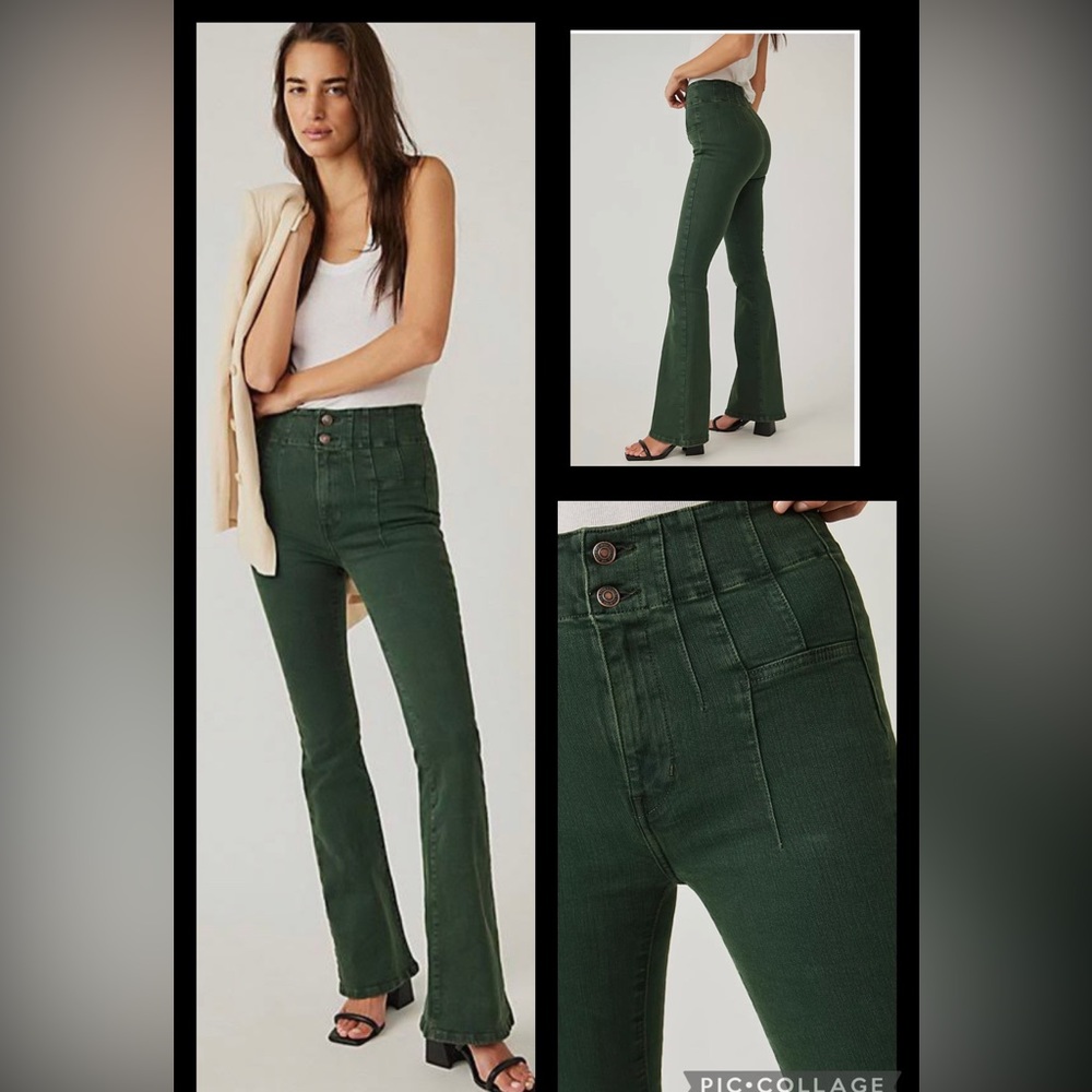 🆕Free People Jayde Cord High Rise Flare Jeans.
